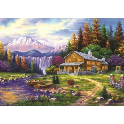 Puzzle Art-Puzzle-4230 Sunset in the Mountains