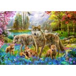 Puzzle  Bluebird-Puzzle-70195 Spring Wolf Family