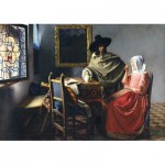 Puzzle   Johannes Vermeer - The Glass of Wine, 1661