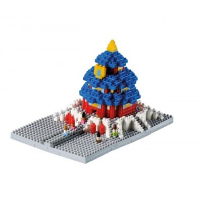 Brixies-58782 Nano Puzzle 3D - Temple du Ciel (Level 3)