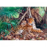 Puzzle  Castorland-300280 Jaguars dans la forêt