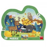  Dino-31138 Puzzle Cadre - Animaux de la Forêt