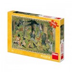 Puzzle  Dino-34348 Pièces XXL - Josef Lada - Fairy Tales