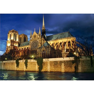 Puzzle DToys-70517 Paysages nocturnes - France : Cathédrale Notre-Dame de Paris
