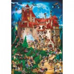 Puzzle  DToys-70852 Cartoon Collection - Vampire party