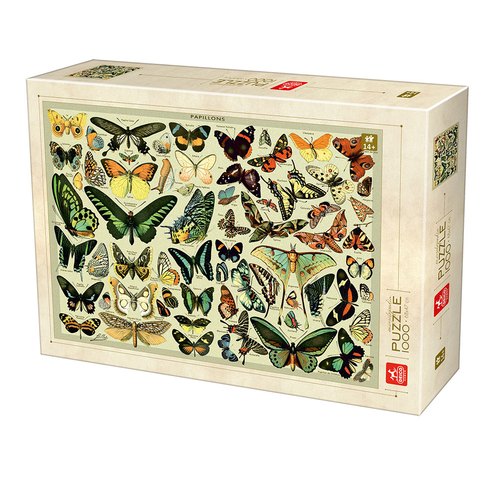 Adulte Jigsaw Puzzle papillon Cottage par Falcon 1000 pièces Nouveau fleurs oiseaux 