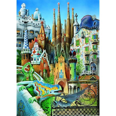 Educa-11874 Puzzle Mini - Gaudi : Collage