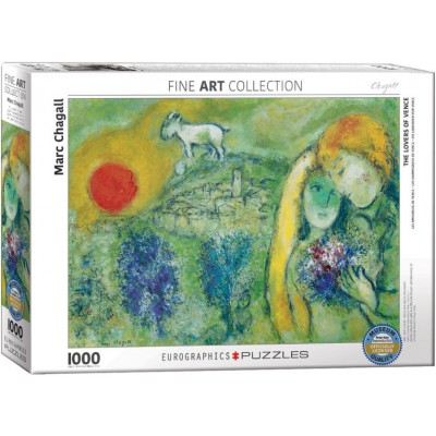 Puzzle Eurographics-6000-0848 Marc Chagall - Les Amoureux de Vence