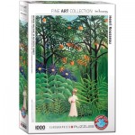 Puzzle  Eurographics-6000-5608 Woman in an Exotic Forest