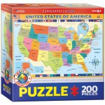 Puzzle  Eurographics-6200-0651 Carte des Etats-Unis