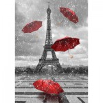 Puzzle  Gold-Puzzle-61383 La Tour Eiffel et les Parapluies Volants