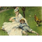 Puzzle  Grafika-F-32155 Auguste Renoir : Madame Monet et son Fils, 1874