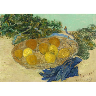 Puzzle Grafika-Kids-01002 Vincent Van Gogh - Still Life of Oranges and Lemons with Blue Gloves, 1889