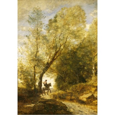 Puzzle Grafika-Kids-01349 Jean-Baptiste-Camille Corot : La Forêt de Coubron, 1872