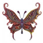  Harmandi-Puzzle-Creatif-90017 Puzzle en Bois - Le Papillon Illusionniste