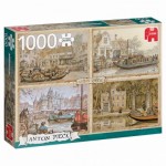 Puzzle  Jumbo-18855 Anton Pieck - Canal Boats