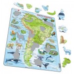  Larsen-A25-ES Puzzle Cadre - Amérique du Sud (en Espagnol)