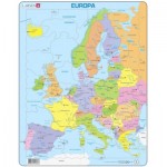  Larsen-A8-DE Puzzle Cadre - Carte de l'Europe en Allemand