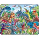  Larsen-CZ4 Puzzle Cadre - Selfie - Cheerful Dinosaurs