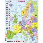  Larsen-K2-DE Puzzle Cadre - Carte de l'Europe (en Allemand)