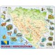 Puzzle Cadre - Carte de Bosnie Herzégovine avec ses Animaux (en langue Bosniaque)