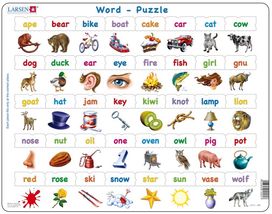 Puzzle Cadre Apprendre l Anglais  Quelques Mots  en 