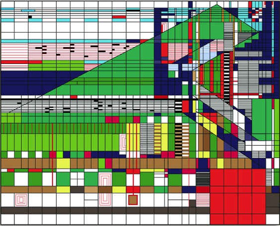 Puzzle Frank Lloyd Wright : Hillside Theater Curtain Pomegranate