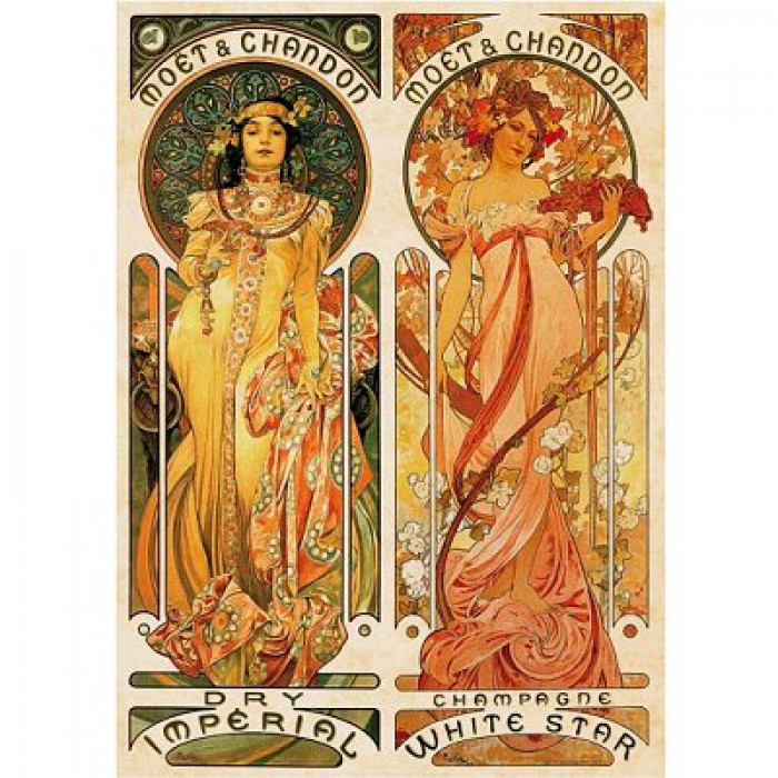 Puzzle Mucha Alphonse - Moët et Chandon : Crémant Impérial