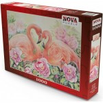 Puzzle  Nova-Puzzle-41104 Flamants Roses Amoureux