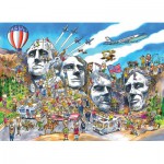 Puzzle  Cobble-Hill-53503 DoodleTown : Mount Rushmore