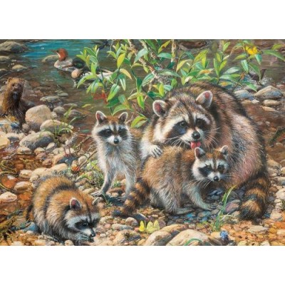 Puzzle Cobble-Hill-54607 Pièces XXL - Raccoon Family