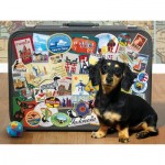 Puzzle  Cobble-Hill-85039 Pièces XXL - Dachshund 'Round the World
