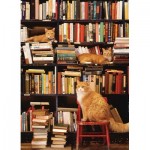 Puzzle  Cobble-Hill-85080 Pièces XXL - Gotham Bookstore Cats