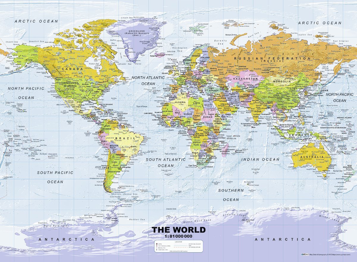 Carte du Monde en Anglais - Achat / Vente puzzle - Cdiscount