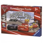  Ravensburger-07609 2 Puzzles - Cars 3
