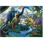 Puzzle  Ravensburger-10740 Pièces XXL - Au Pays des Géants, les Dinosaures