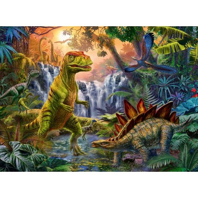 Puzzle Ravensburger-12888 Pièces XXL - L'oasis des Dinosaures