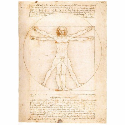 Puzzle Ravensburger-15250 Léonard de Vinci : L'Homme de Vitruve