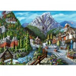 Puzzle  Ravensburger-16481 Bienvenue à Banff