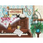 Puzzle  Ravensburger-16800 Pièces XXL - Piano Cat