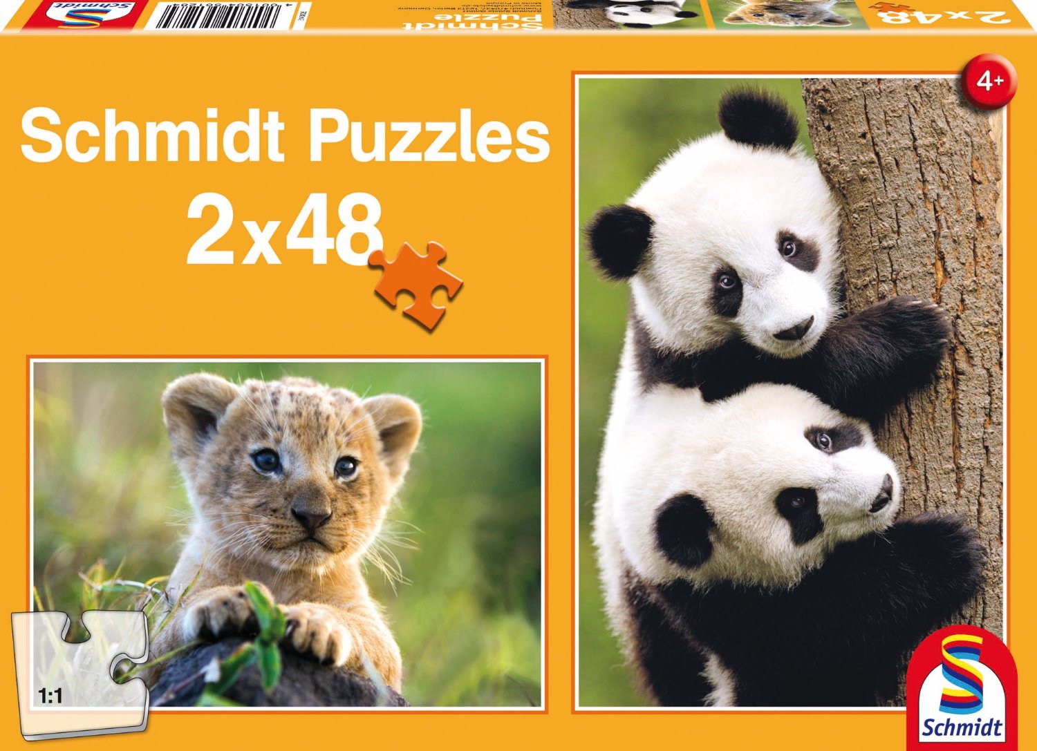 2 Puzzles Mignons Bebes Animaux Schmidt Spiele 48 Pieces Puzzles Animaux Sauvages Planet Puzzles
