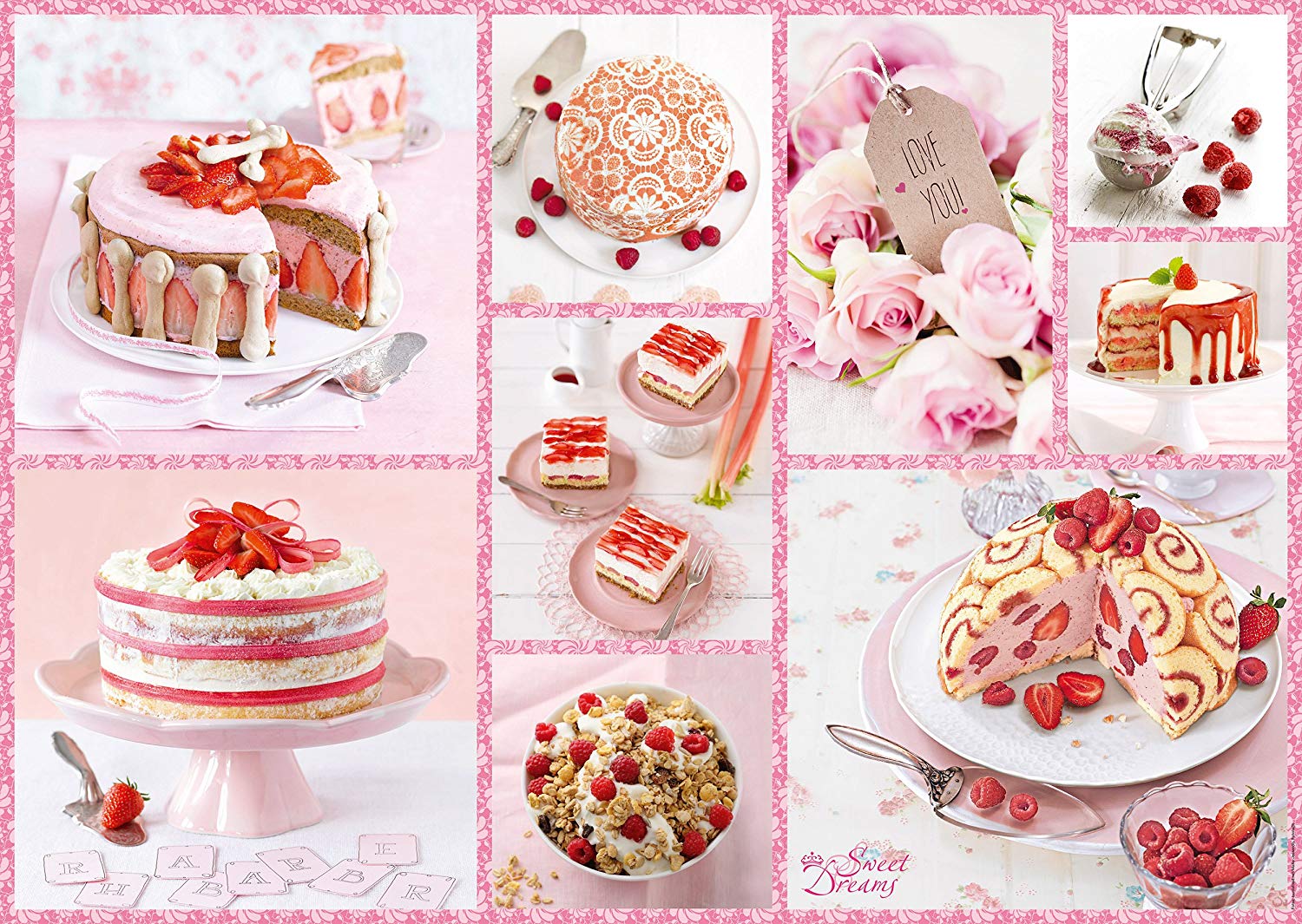 Puzzle Gateaux Roses Du Bonheur Schmidt Spiele 1000 Pieces Puzzles Deco Culinaire Planet Puzzles