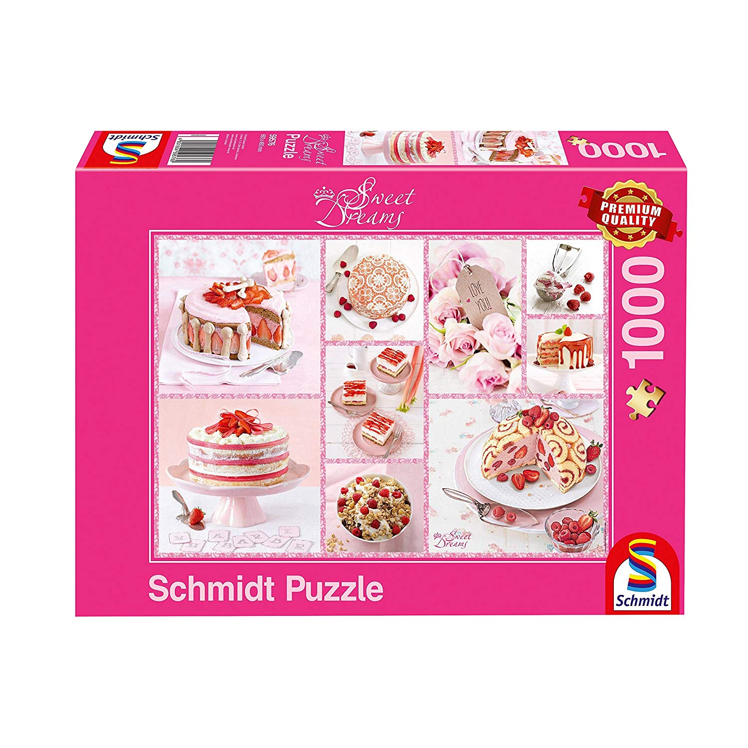 Puzzle Gateaux Roses Du Bonheur Schmidt Spiele 1000 Pieces Puzzles Deco Culinaire Planet Puzzles