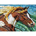 Puzzle  Sunsout-70701 Cynthie Fisher - Stained Glass Horse