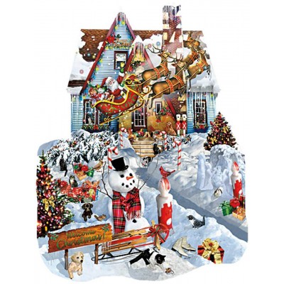 Puzzle Sunsout-95539 Lori Schory - Christmas at our House