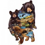 Puzzle  Sunsout-95732 Cynthie Fisher - Bear Family Adventure