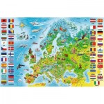 Puzzle  Trefl-15558 Carte d'Europe (en Polonais)