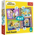  Trefl-34345 4 Puzzles - Minions - Universal Despicable Me 3