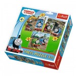  Trefl-34821 3 Puzzles - Thomas & Friends