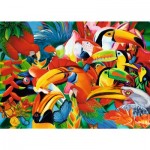 Puzzle  Trefl-37328 Colorful Birds